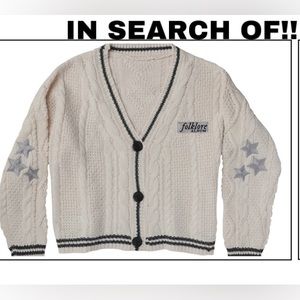 IN SEARCH OF PLEASE DO NOT BUY- FOLKLORE CARDIGAN